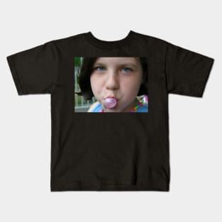 Bubblegum Blowing Bubbles Funny Gum Chewing Social Distancing Face Mask Kids T-Shirt